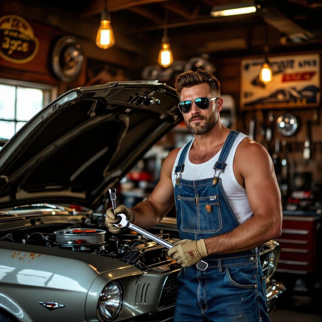 Mechanic Restores Vintage Ford Mustang in Authentic Workshop