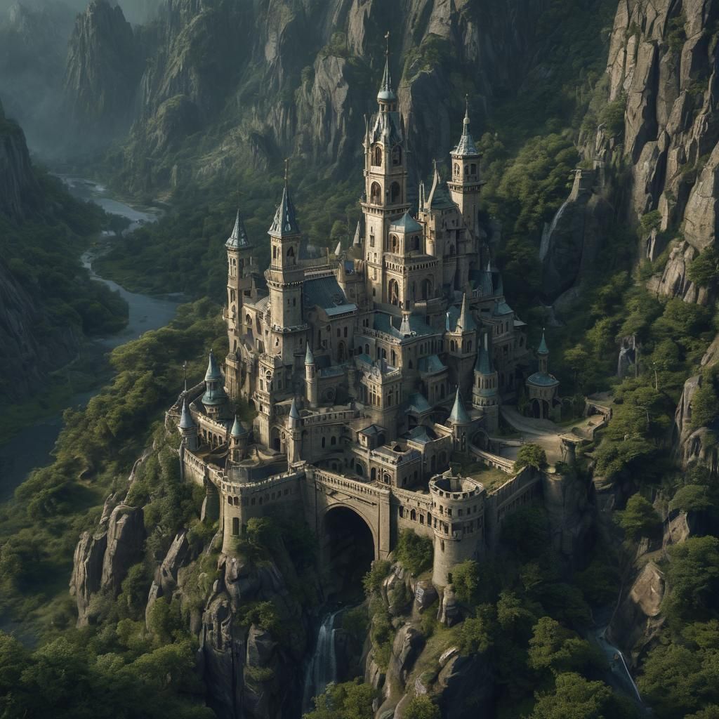 Mermaid on Rock in Ocean Waves: Cinematic Art