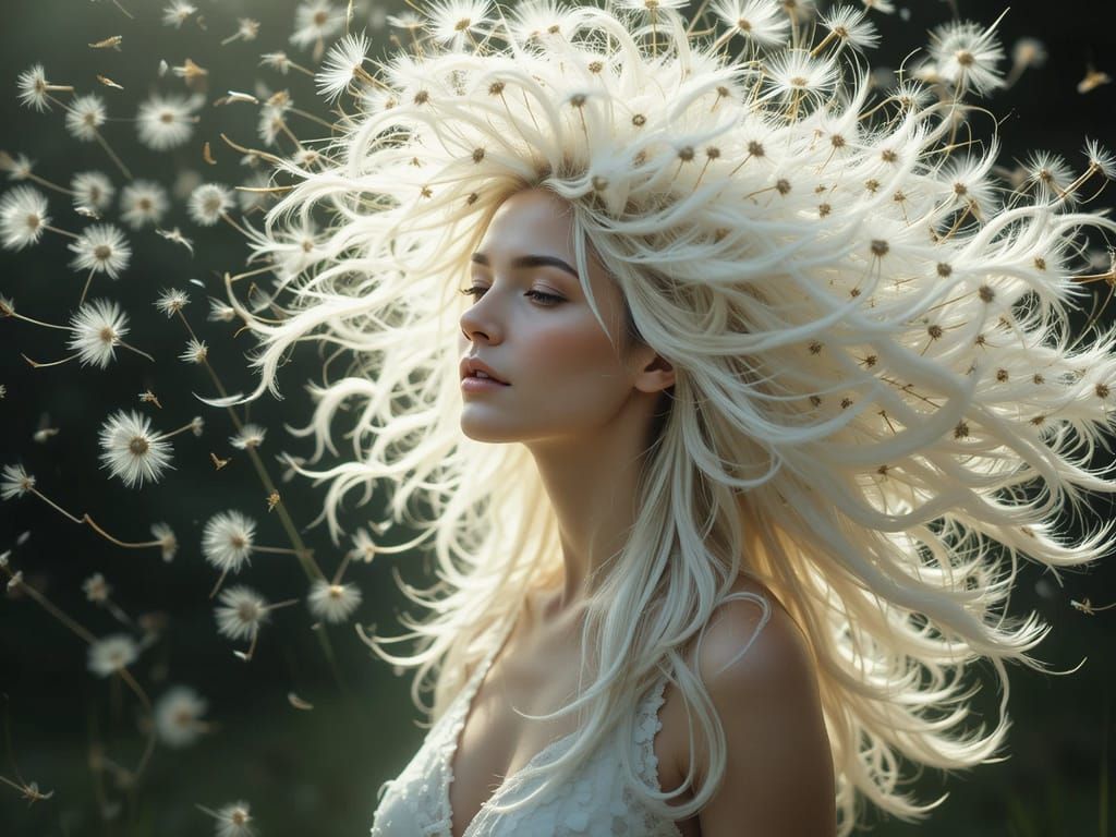 Ethereal Fairy in Dreamy Forest at Golden Hour