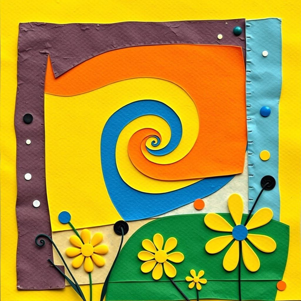 Vibrant Digital Collage Celebrating Joy and Serenity