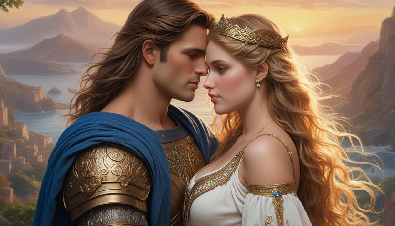 Troy's Heroic Love in Ancient Greek Splendor