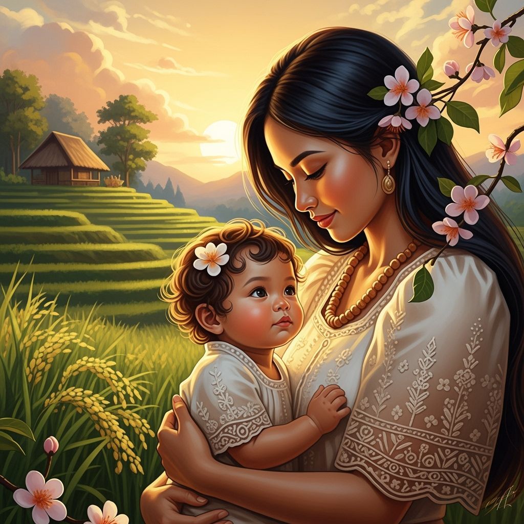 Filipino Art: Mother's Love for Her Child