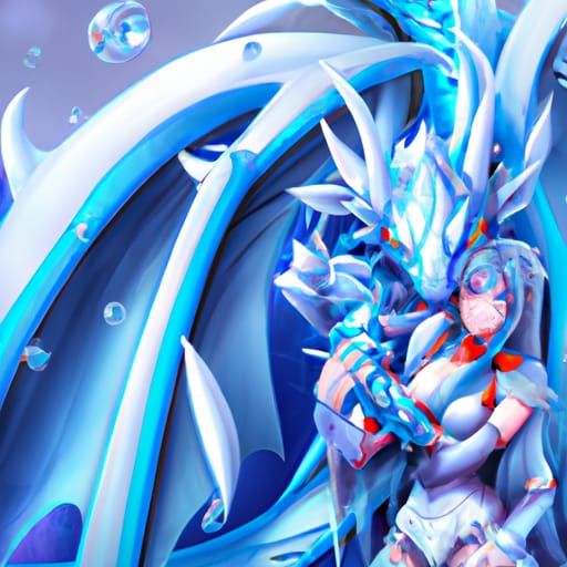 Anime Dragon Waifu Concept Art in 8K