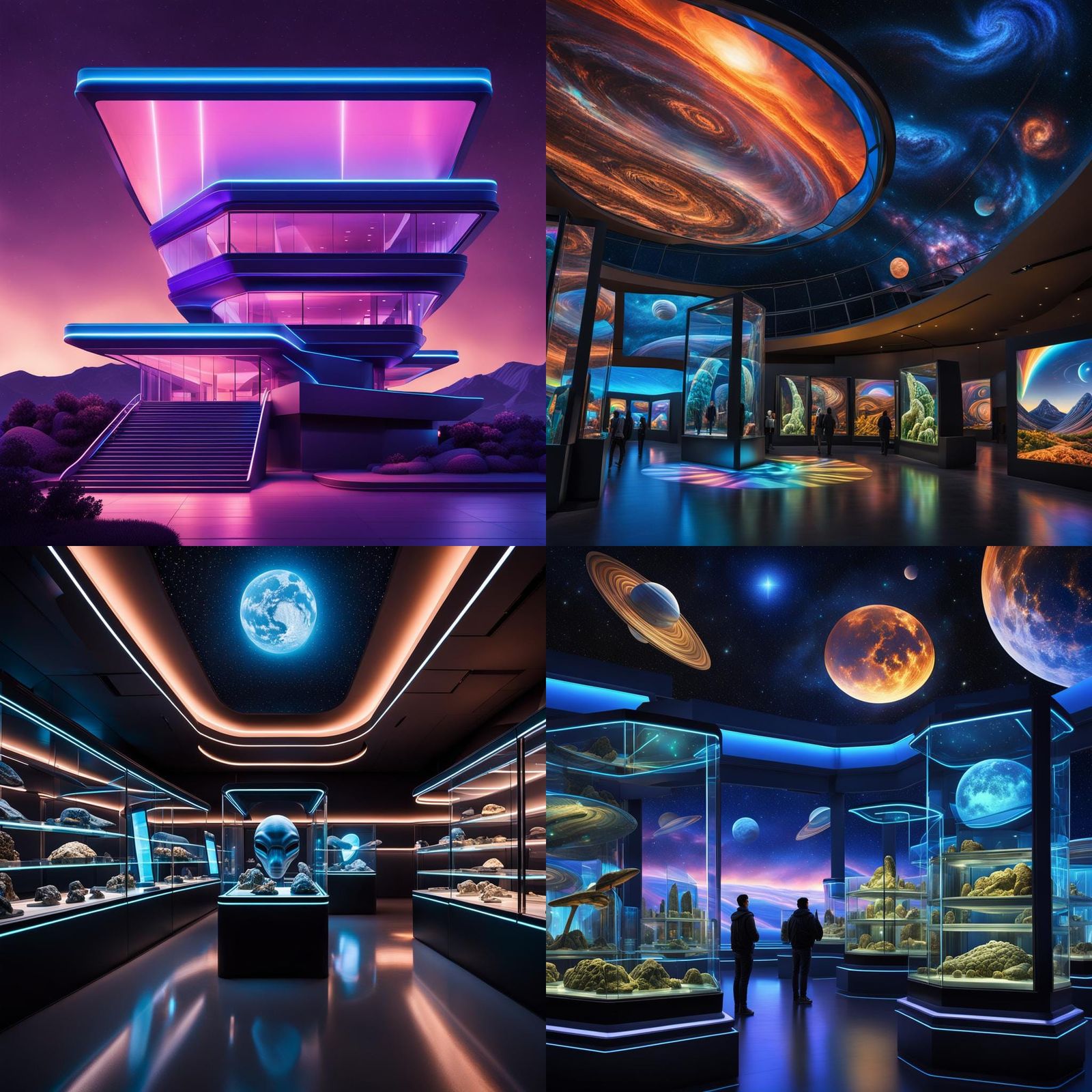 Futuristic Museum of Extraterrestrial Fossils