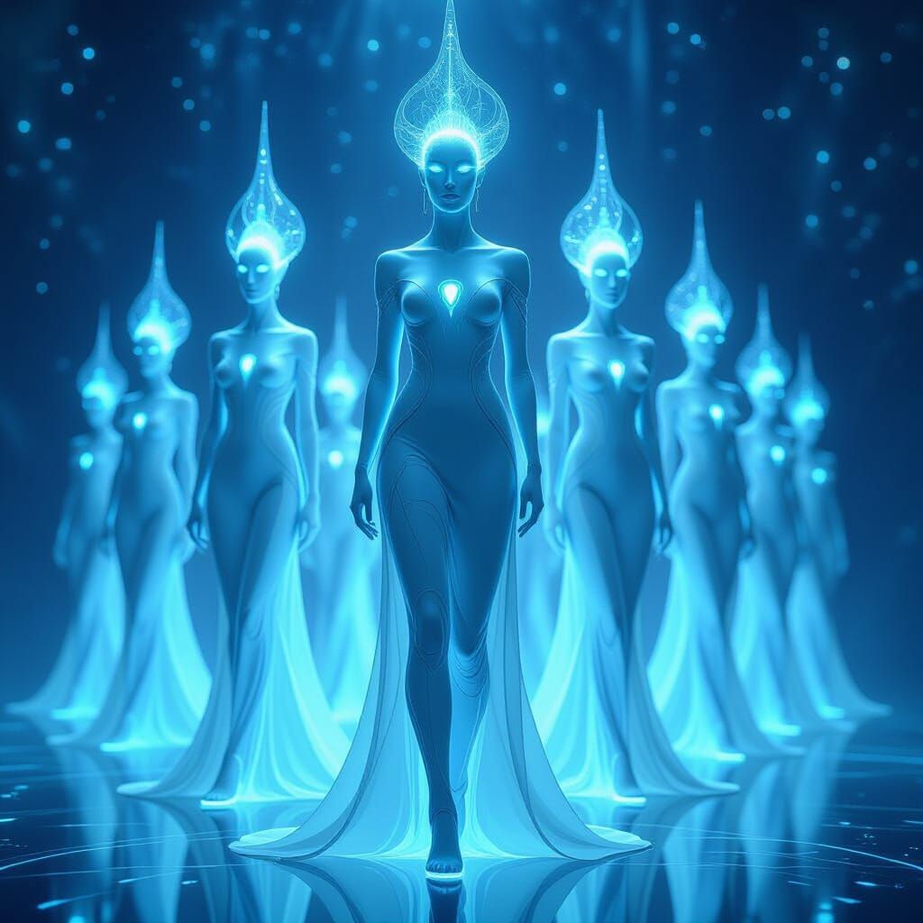 Andromedan Beings Radiating Ethereal Aura and Cosmic Energy