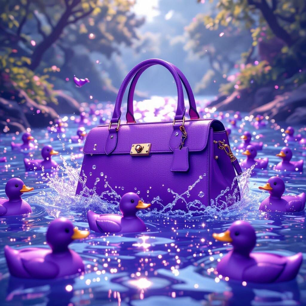 Coach Purse Tossed into Sparkle Duck River
