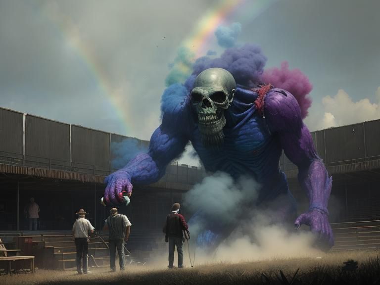 Rainbow Smoke Monsters Bringing Cotton Candy to all the Smokers Behind The Bleachers