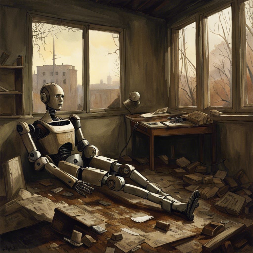 Robot's Sorrow: Aftermath of Human-Robot War