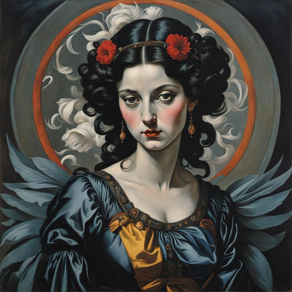 Demented Harlequin in European Ink Print Style