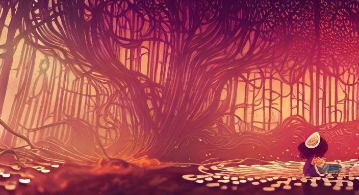 Surreal Poem Composition in Starship, Oil on Ceramic