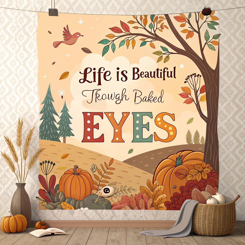 Life is Beautiful Thanksgiving Wallpaper in Vibrant Colors