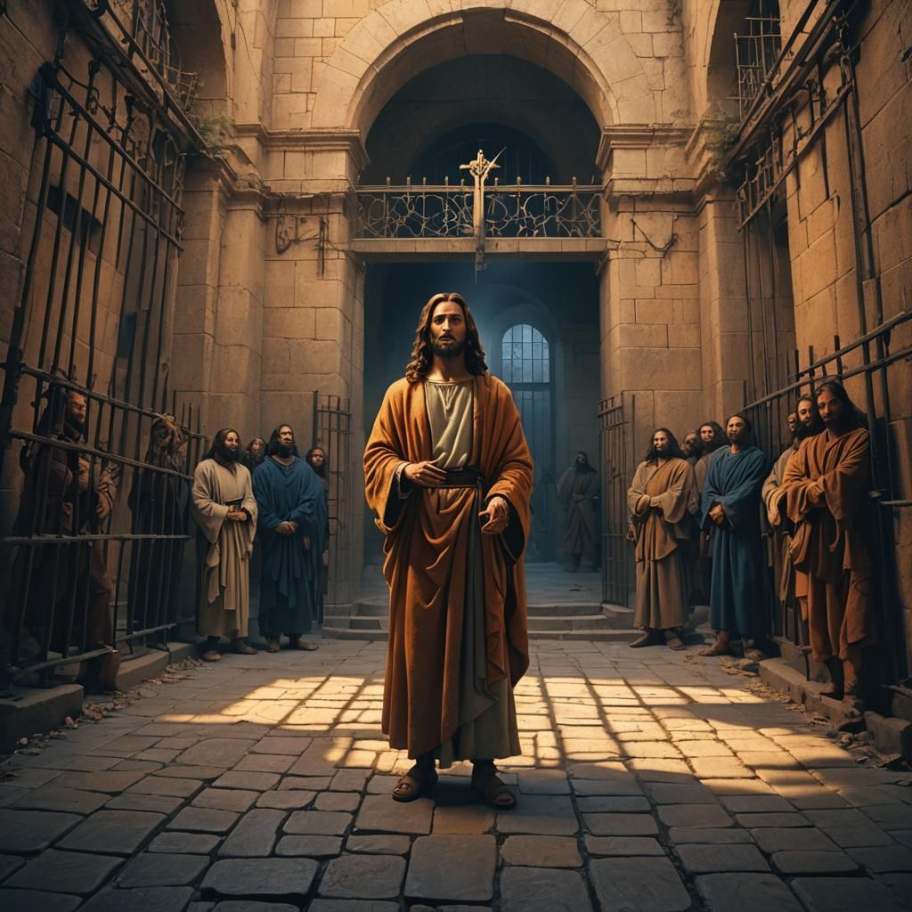 Renaissance Apostles in Prison: Cinematic Digital Art