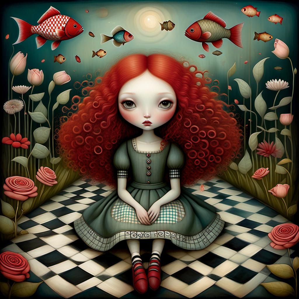 whimsical Girl 6 Surreal art - Fun with AI