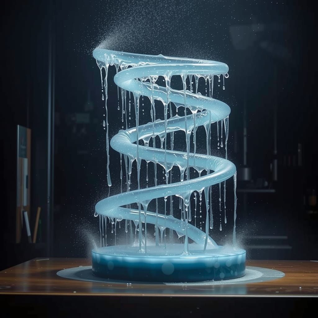 Superfluid Helium Waterfall Waterspout