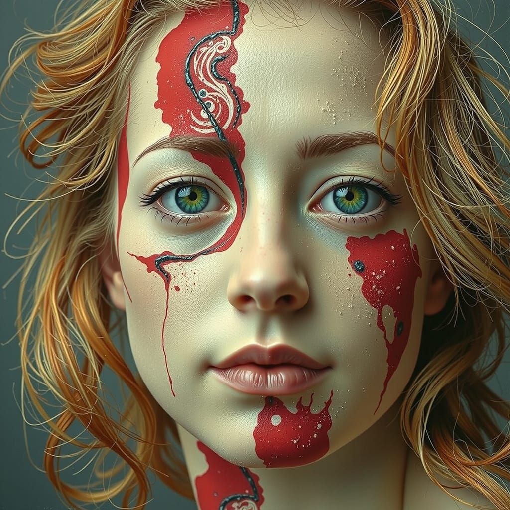 Psychedelic Fractal Dodecahedron in Triadic Colors