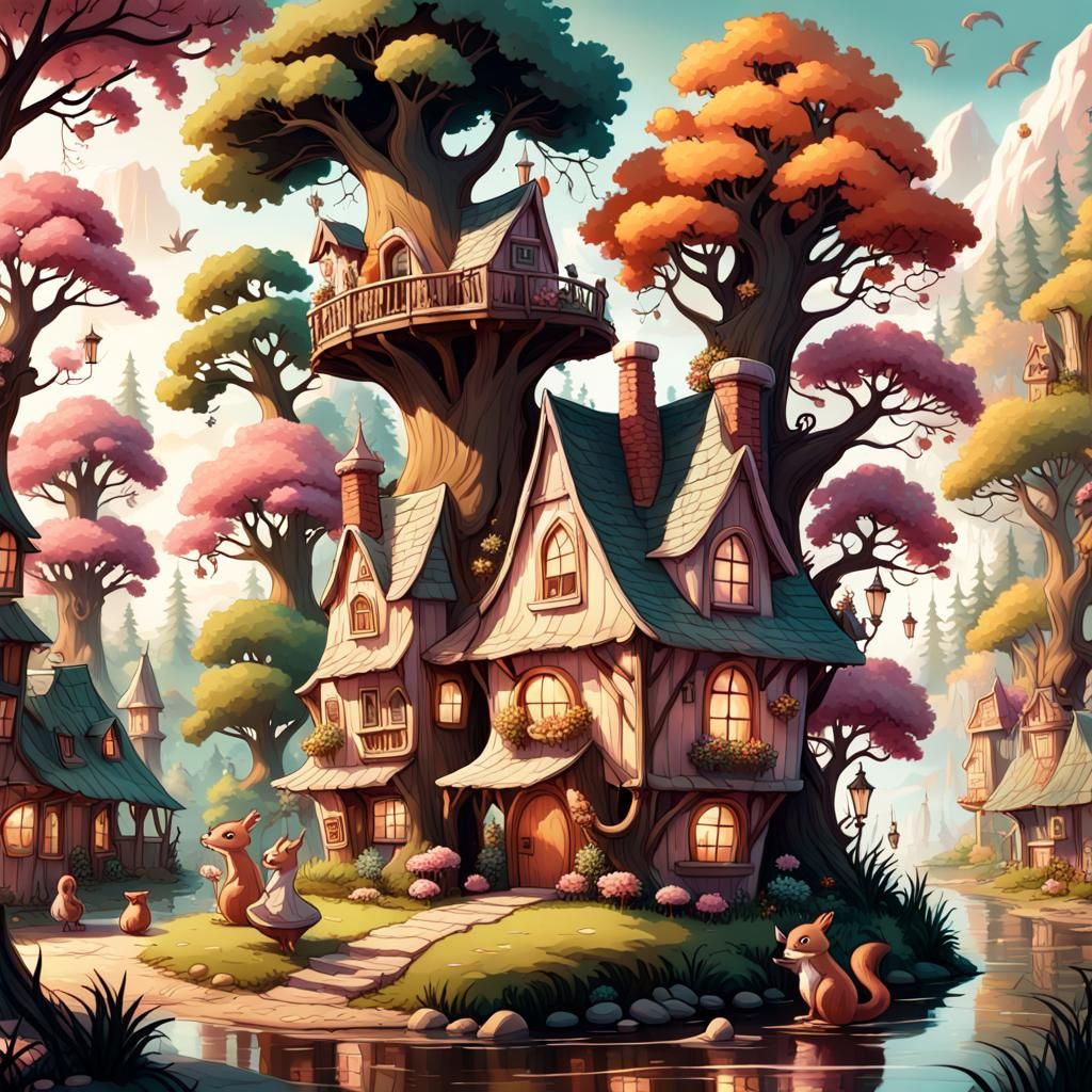 Enchanted Woodland Village Cover Art