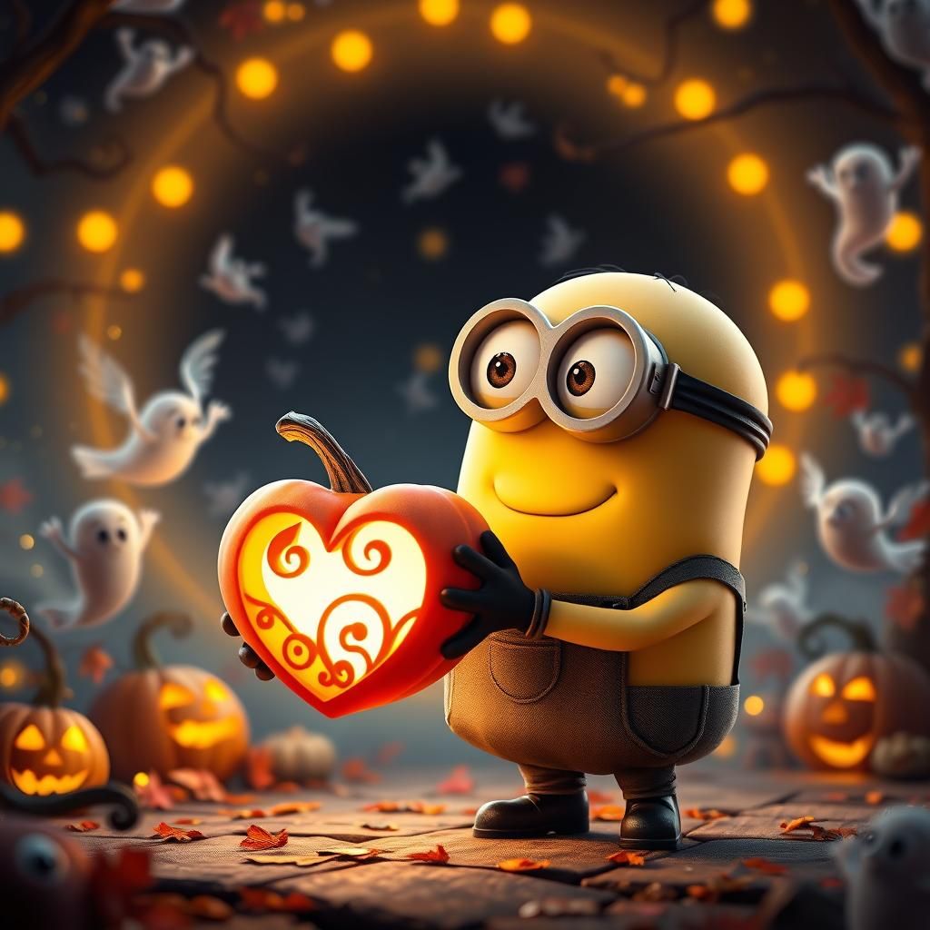 Bob the Minion's Halloween: A 3D Rendered Delight