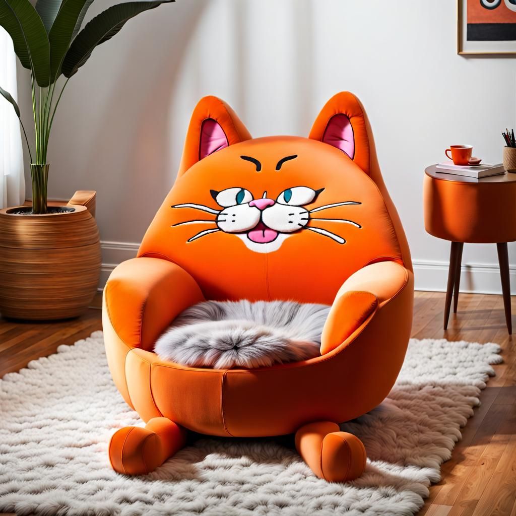 Cat Chair in Furry Art Style