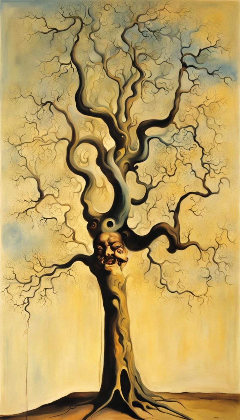 Surreal Tree in Surrealist Style