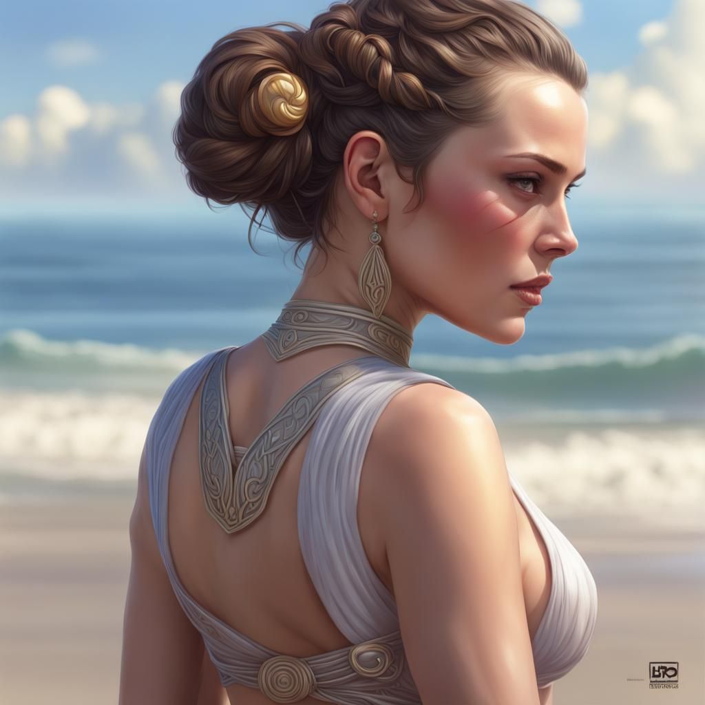 Padme Amidala in Bikini at the Beach