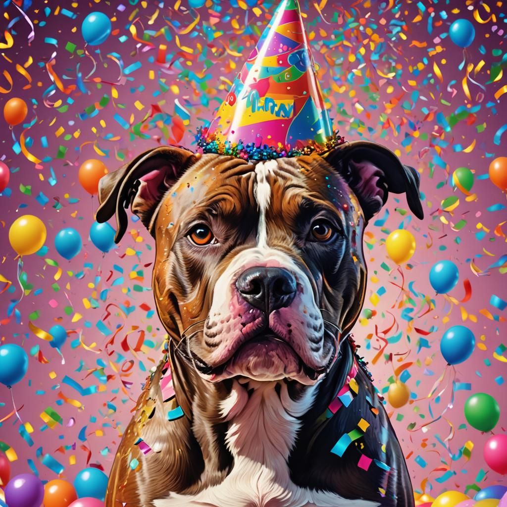 Candy Art Pitbull Celebrates Birthday
