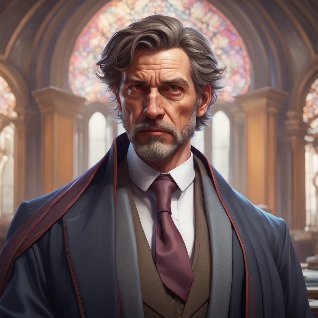 Detailed Portrait of a Lawyer in Unreal Engine