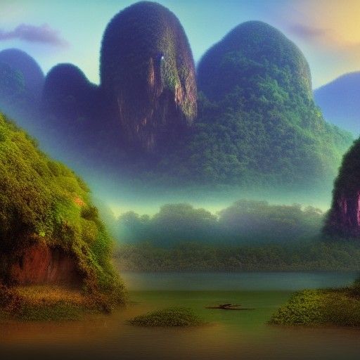 Thailand Countryside in Detailed Matte Painting