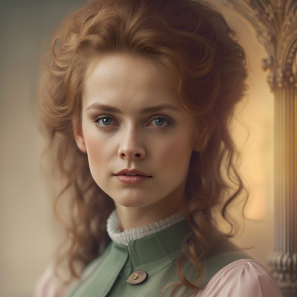 Redhead Portrait in the Style of Canaletto