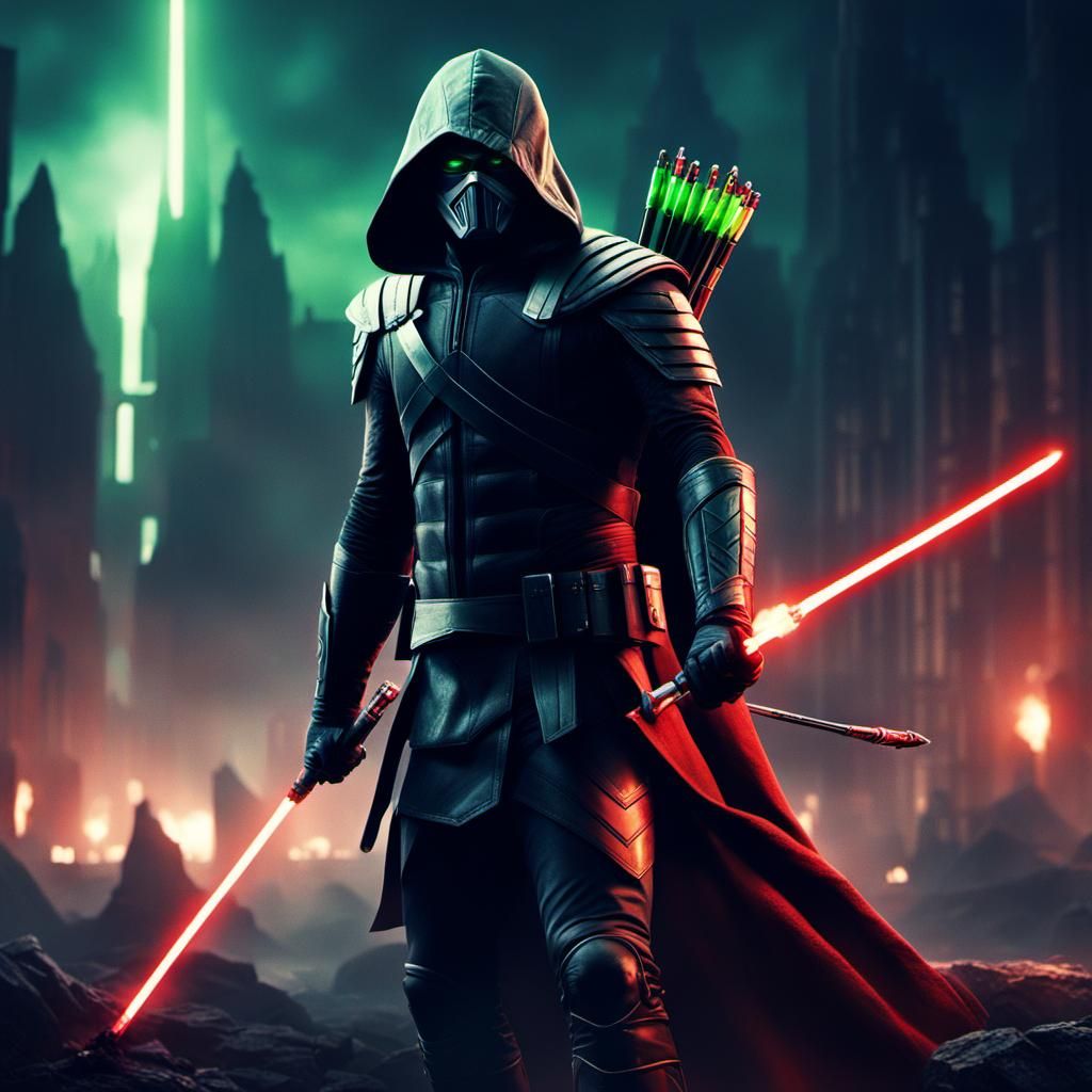 Green Arrow as a Sith Lord Digital Painting