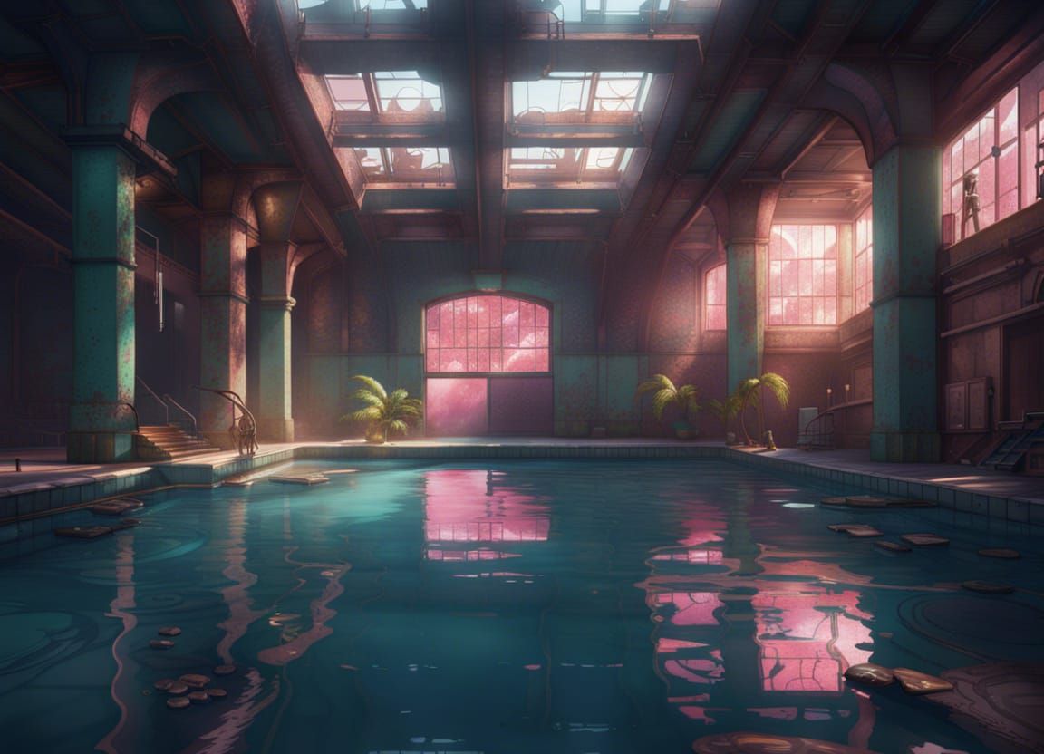 Post-Apocalyptic Pool in Steven Universe Style