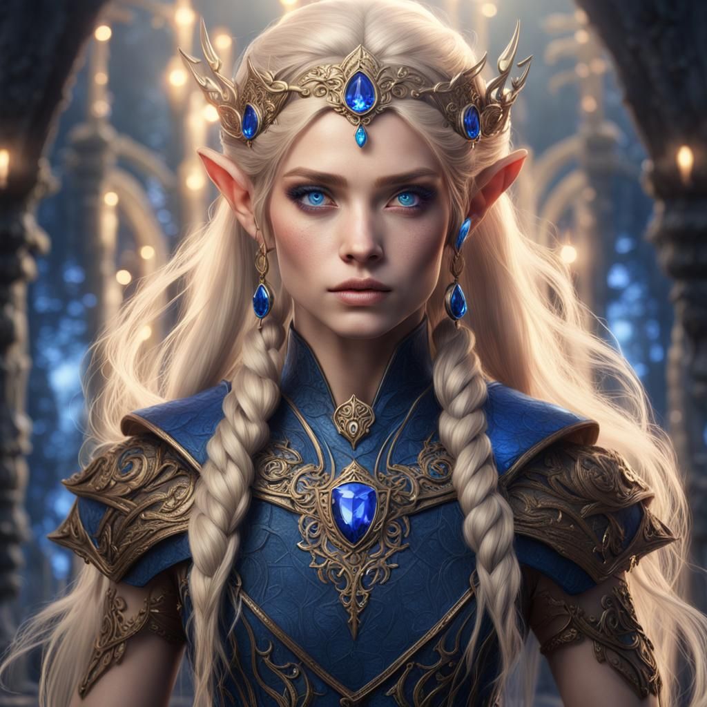 Elven Girl Portrait in Fantasy Style