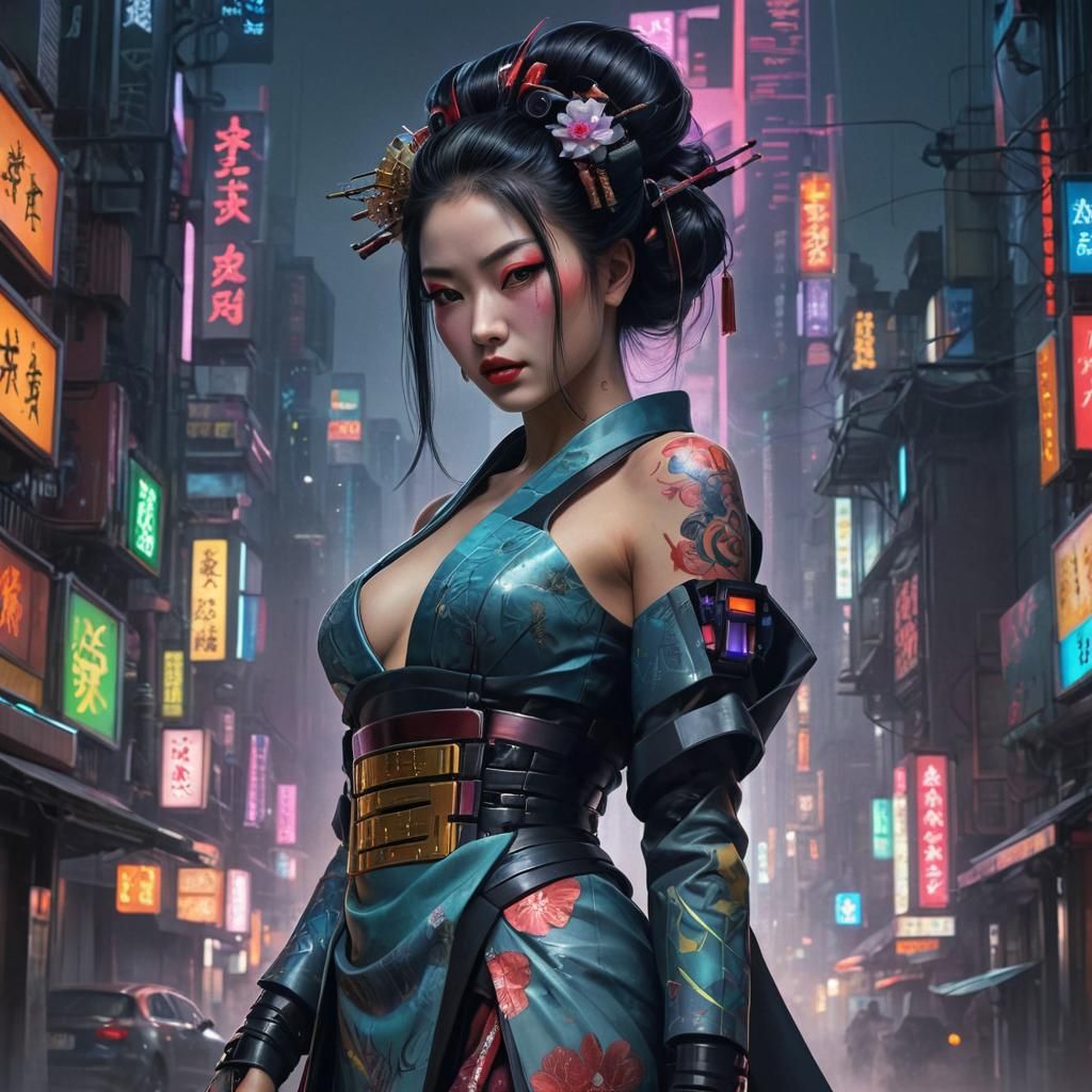 Cyberpunk Geisha