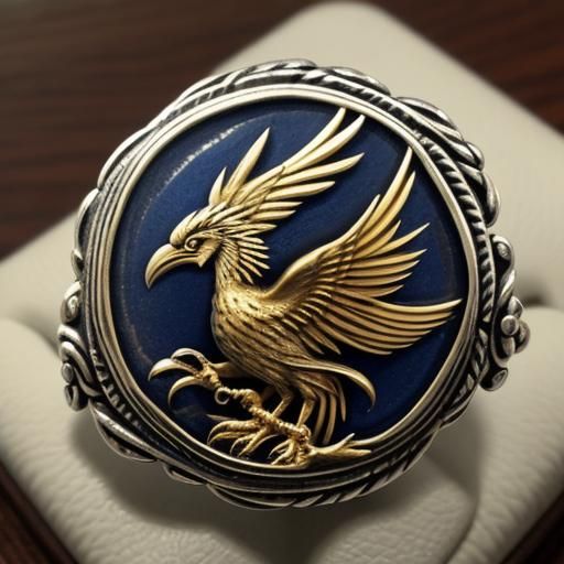 Phoenix on a Ring: AI Generated Image