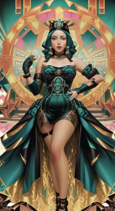 Opulent Russian Princess in Art Deco Style