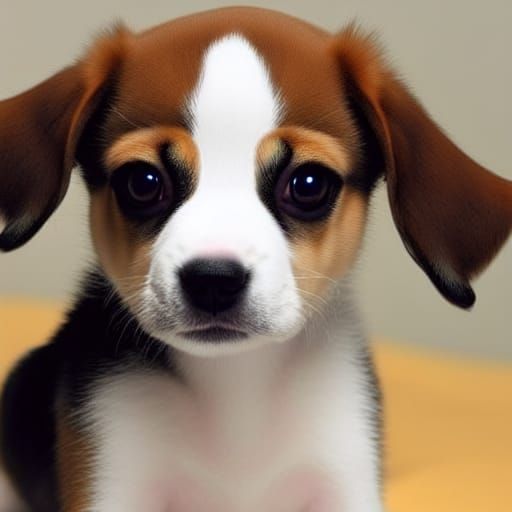 Cute Puppy Watches Television