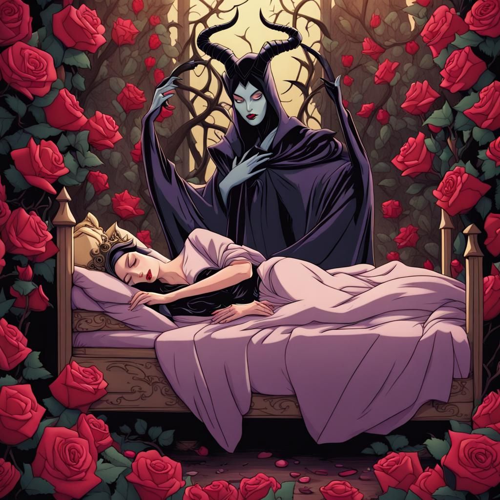 Sleeping Beauty in Thorns and Roses