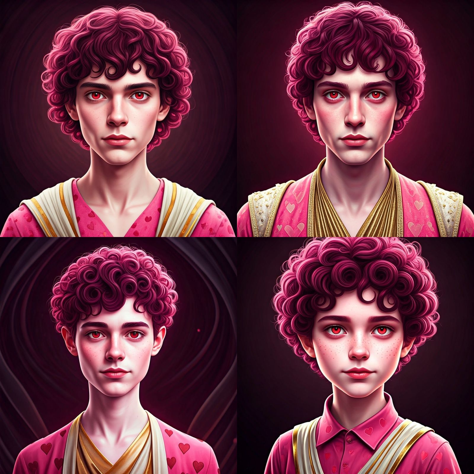 Valentine Teen in Tim Burton Style