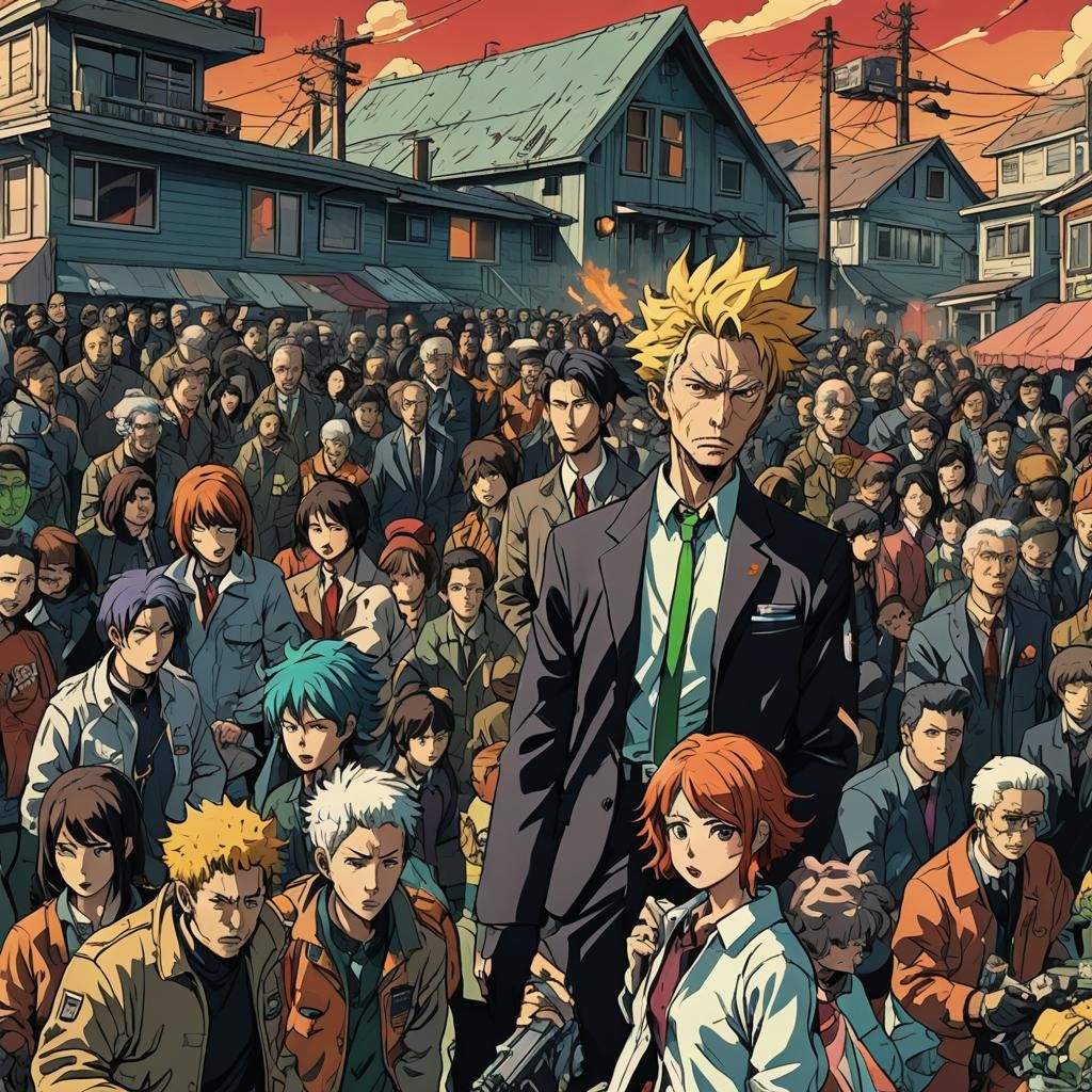 Funeral Mass Invades Nuketown: Anime Manga Style