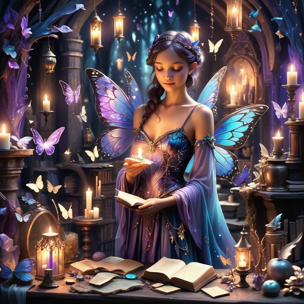 Elegant Fairy Art Teacher in Mystical Haven