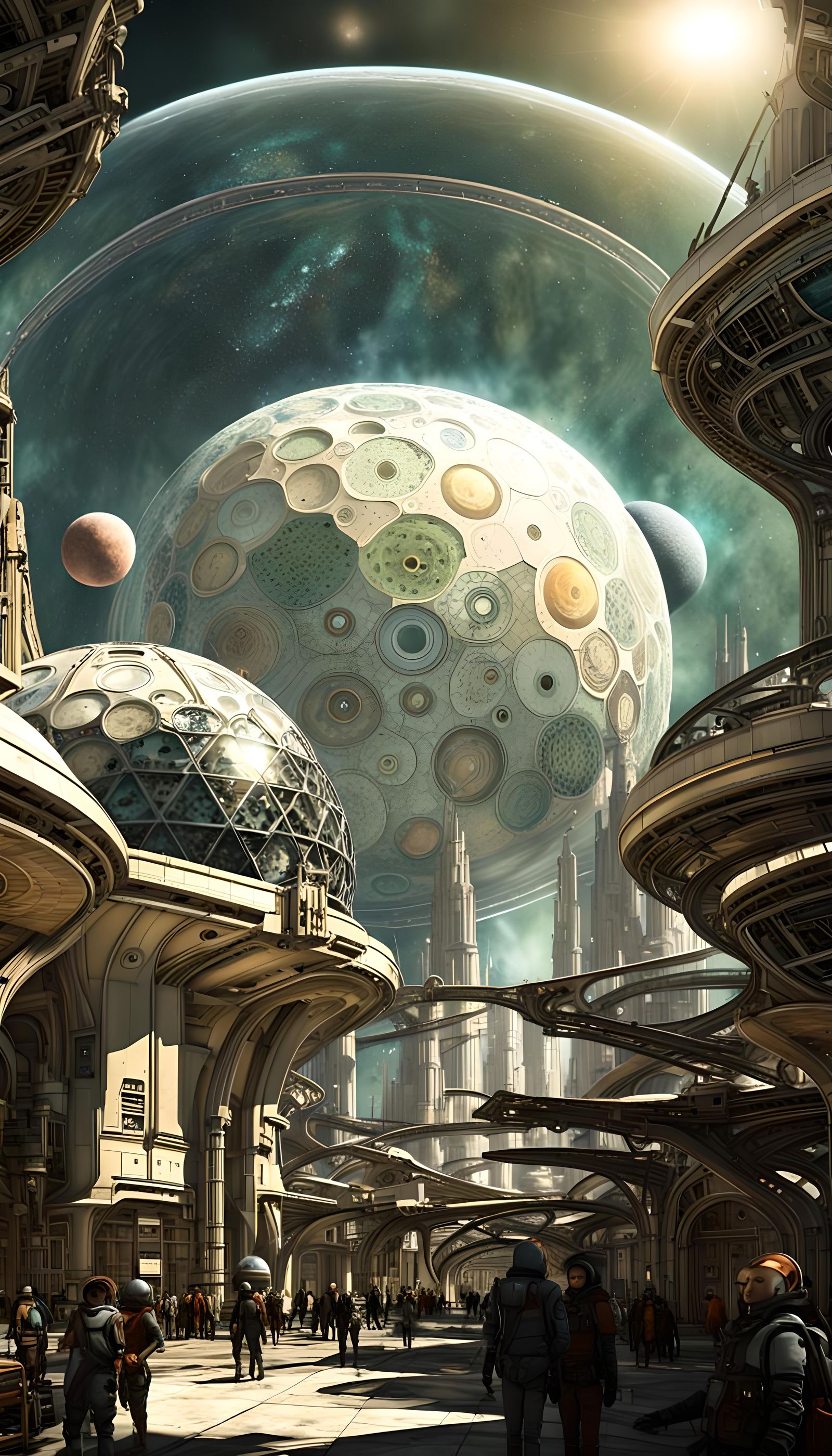 Futuristic Domed Cities on Distant Planets