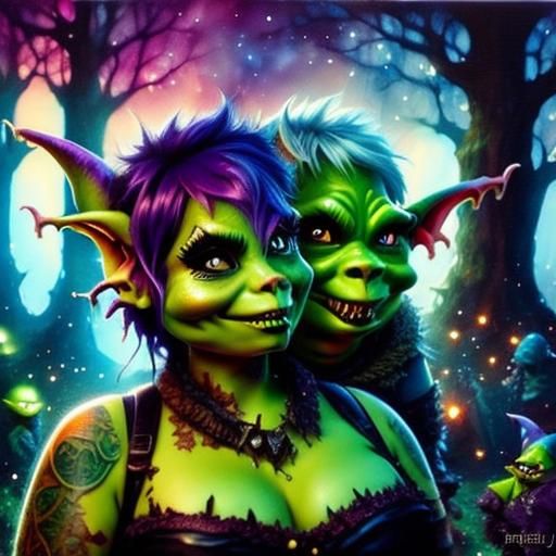 Enchanted Forest: Goblin and Pixie Friends