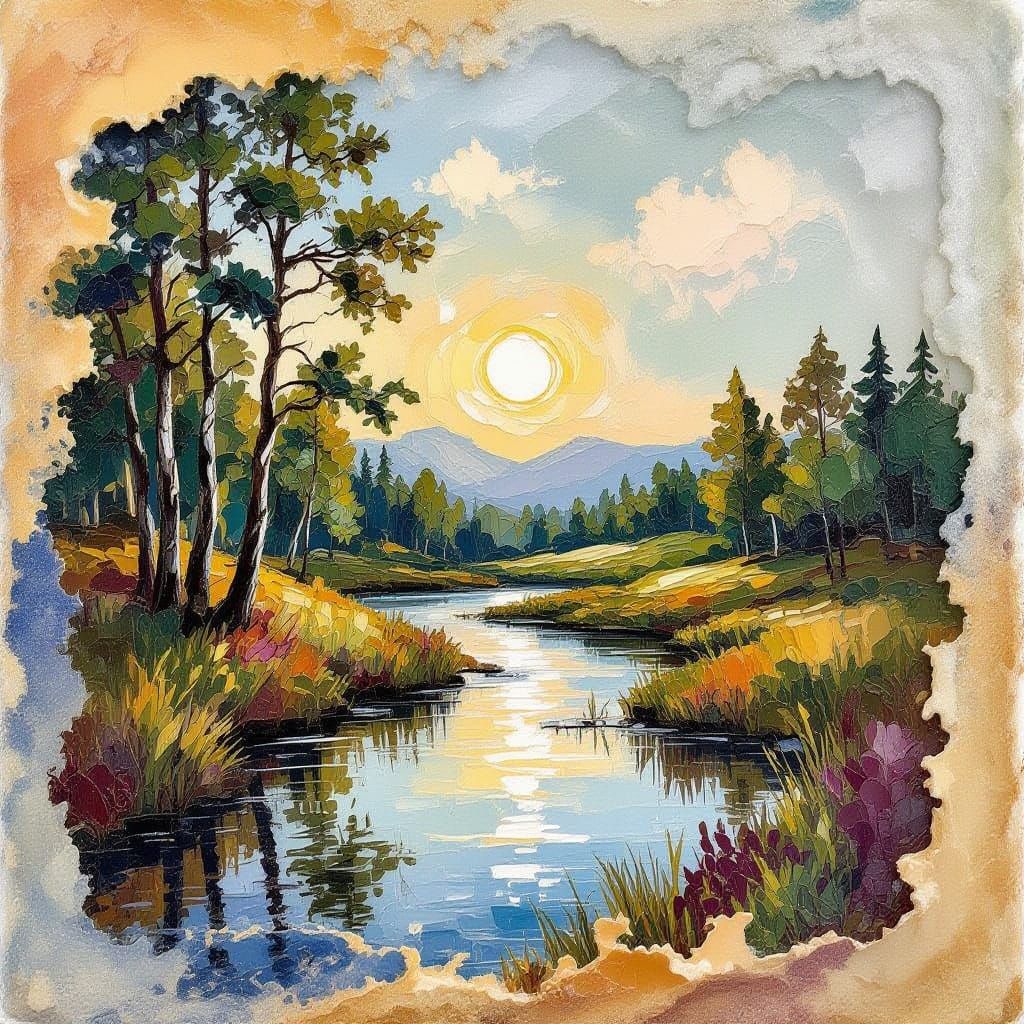 Retained image in encaustic waxes