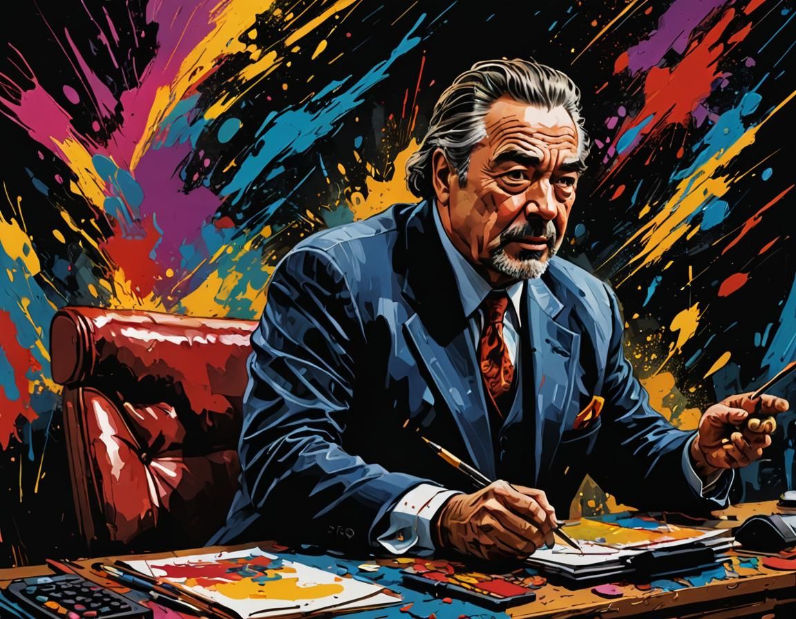 Radio Host in Expressive Digital Illustration