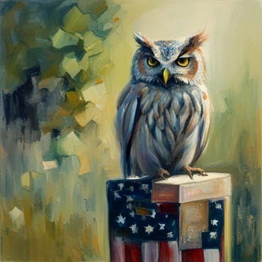 Time Owl Knight: A Symbolic AI Image