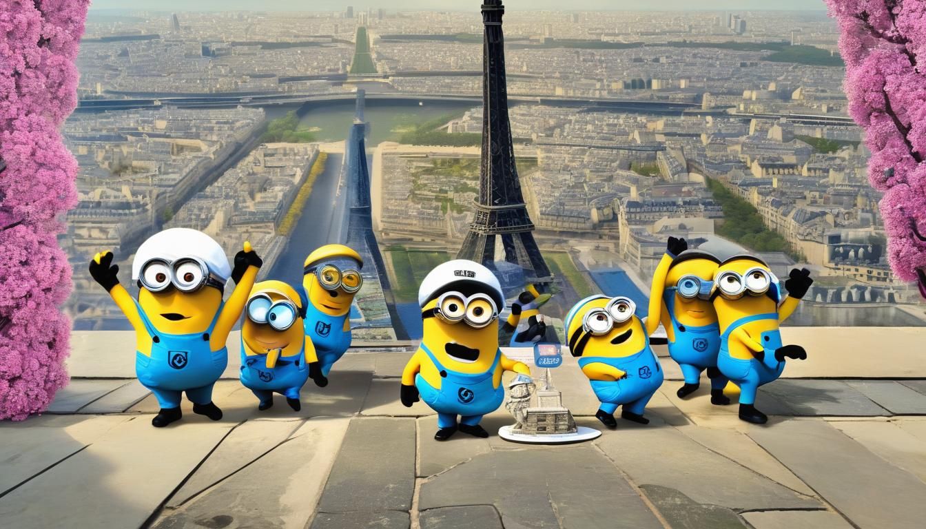 Minions at the Paris Olympics: A Cartoon Adventure