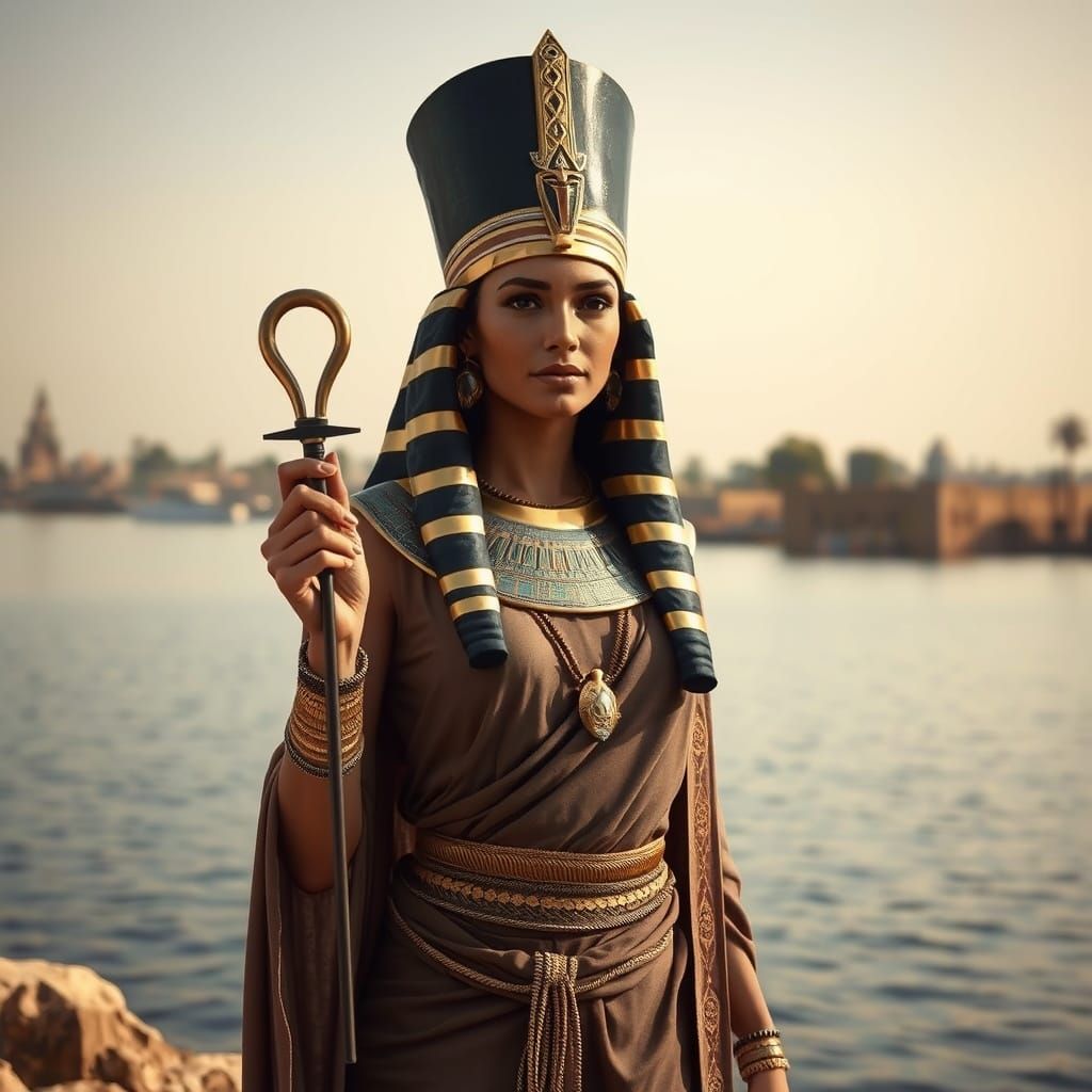 Ancient Egyptian Queen Reigns Along the Nile in Photorealist...