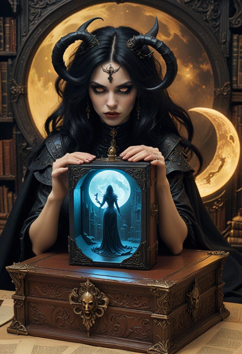 Surreal Sorceress Unveils Mystical Study Room