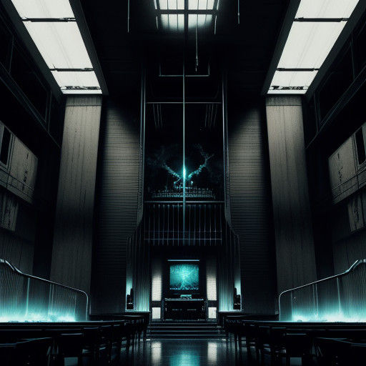 Dramatic Digimon in a Rainy Prison Cellscape