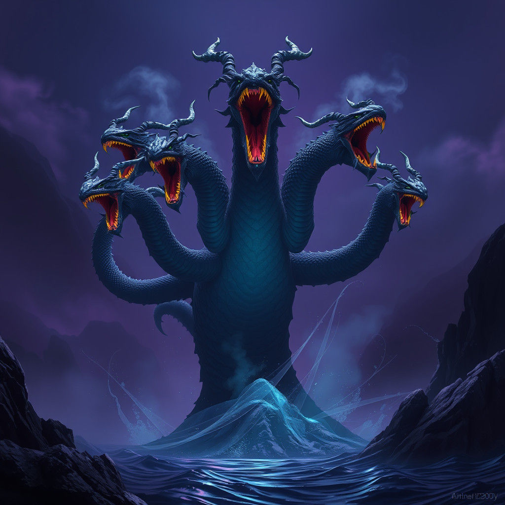 Black Hydra Rising: A High-Fantasy Concept Art