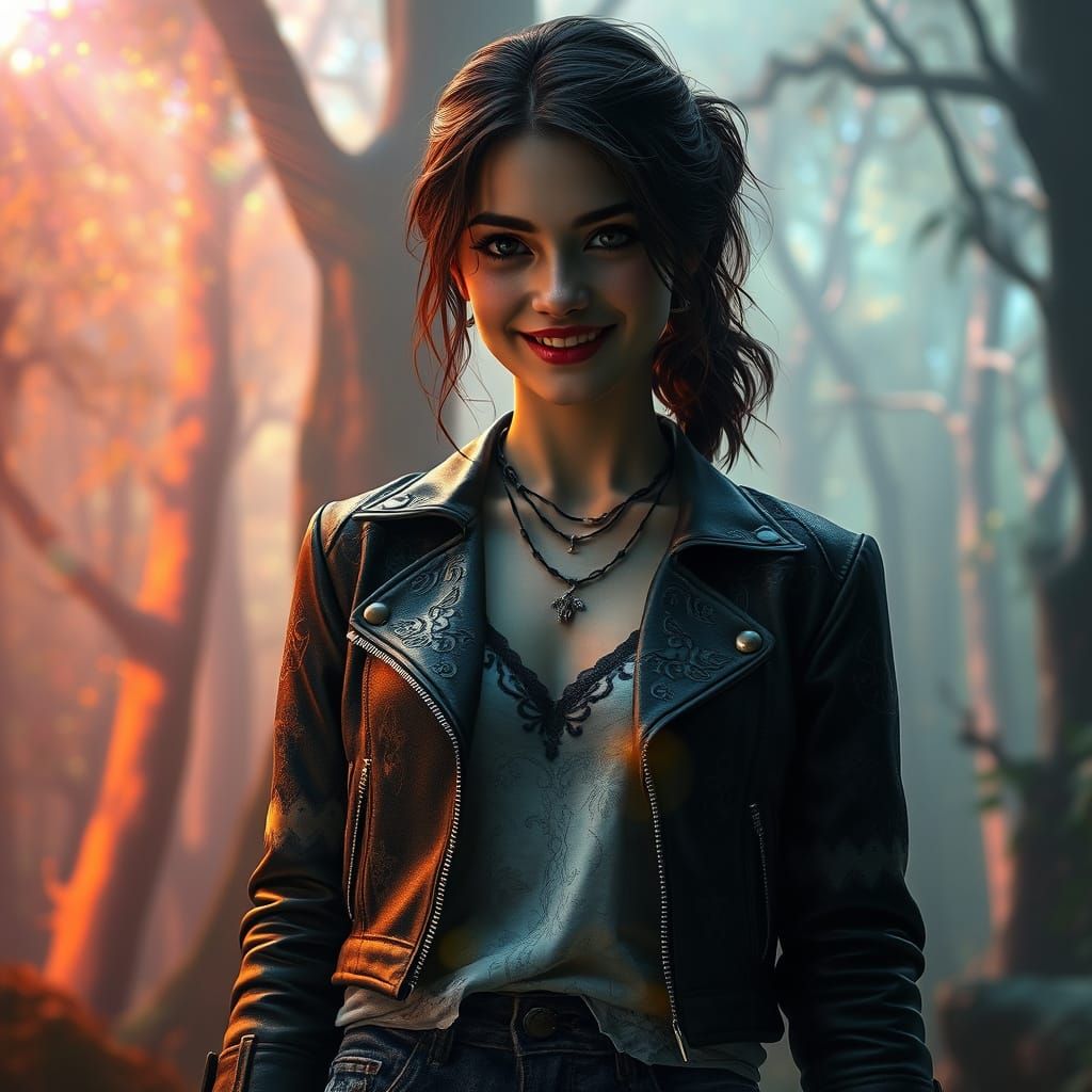 Mystical Fantasy Heroine in a Dreamlike Realm
